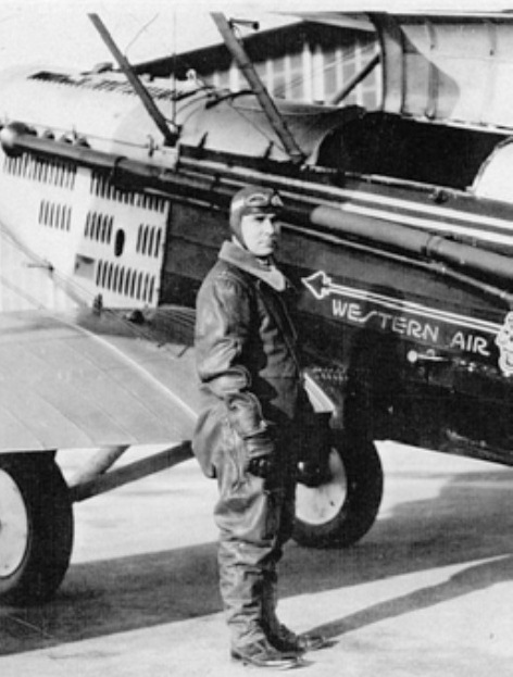 Maury Graham and his mail plane