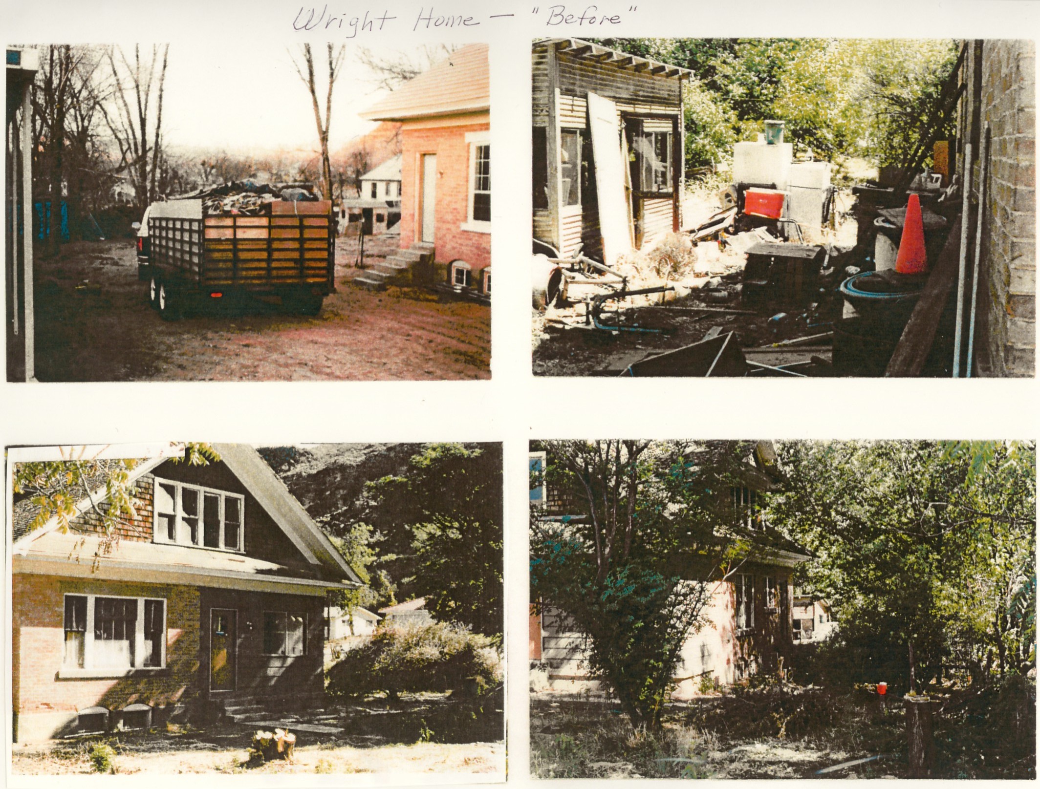 Photos of the Wright Home during restoration
