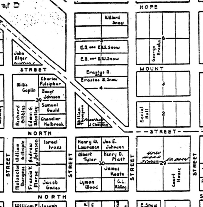 Early map of the area around the Biz-Ray Dance Hall