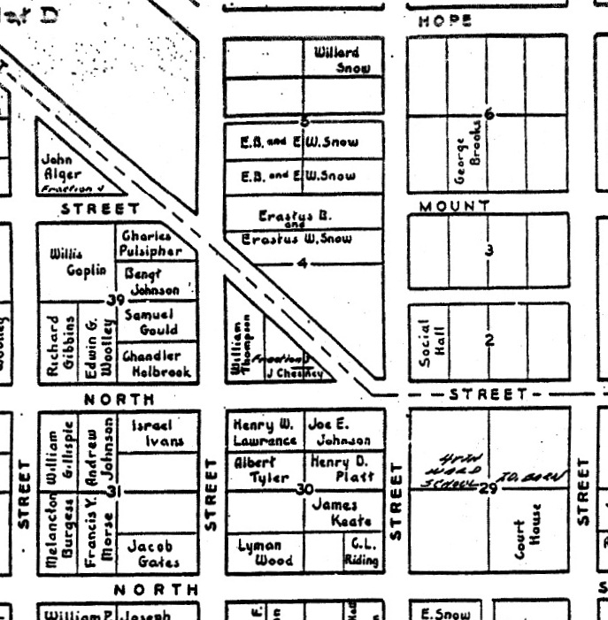 Early map of the area around the Biz-Ray Dance Hall