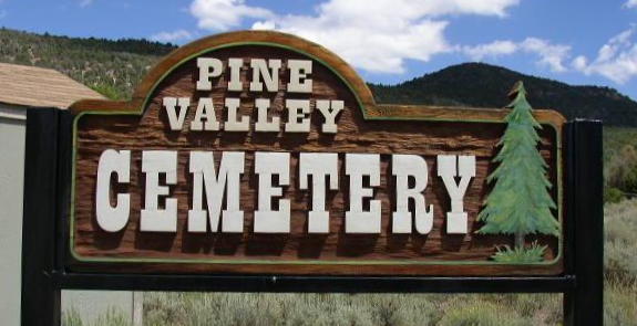 Pine Valley Cemetery sign