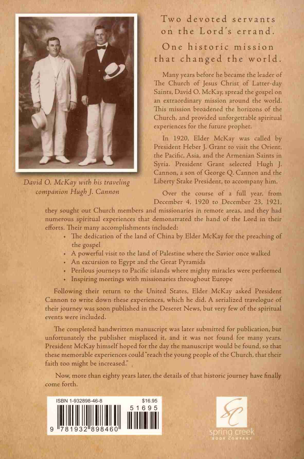 Back cover of David O. McKay Around the World