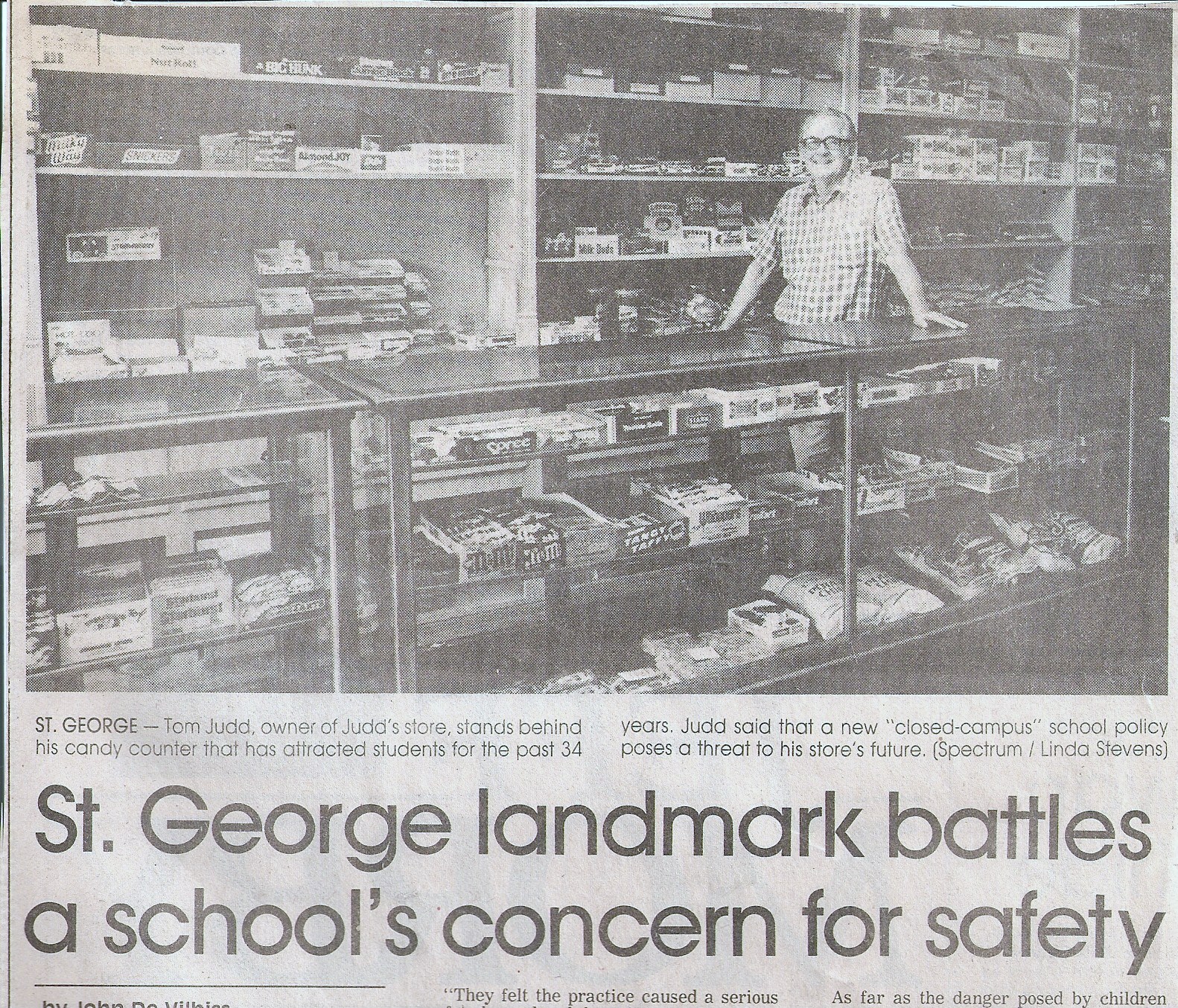 West Elementary School Closed Campus - Judd's Store Controversy Article