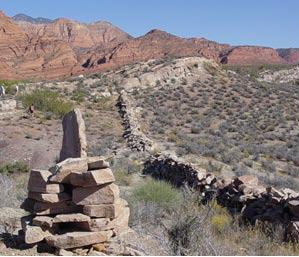 Rock wall on the Adams property