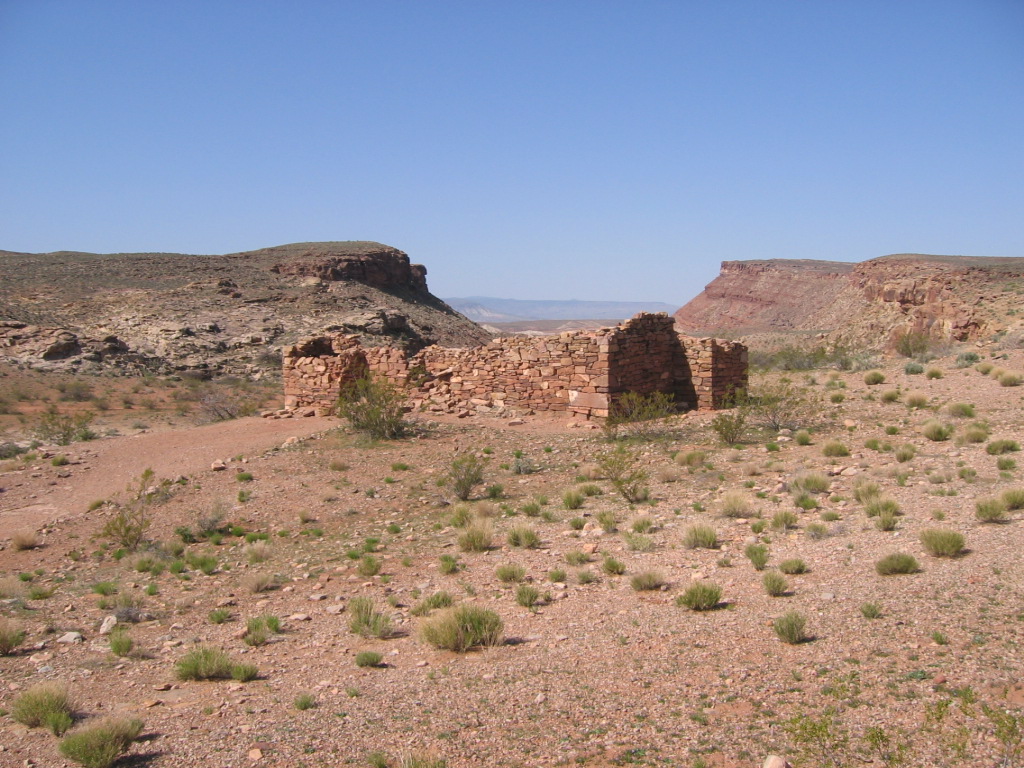 Photo of east and north faces of Fort Pearce