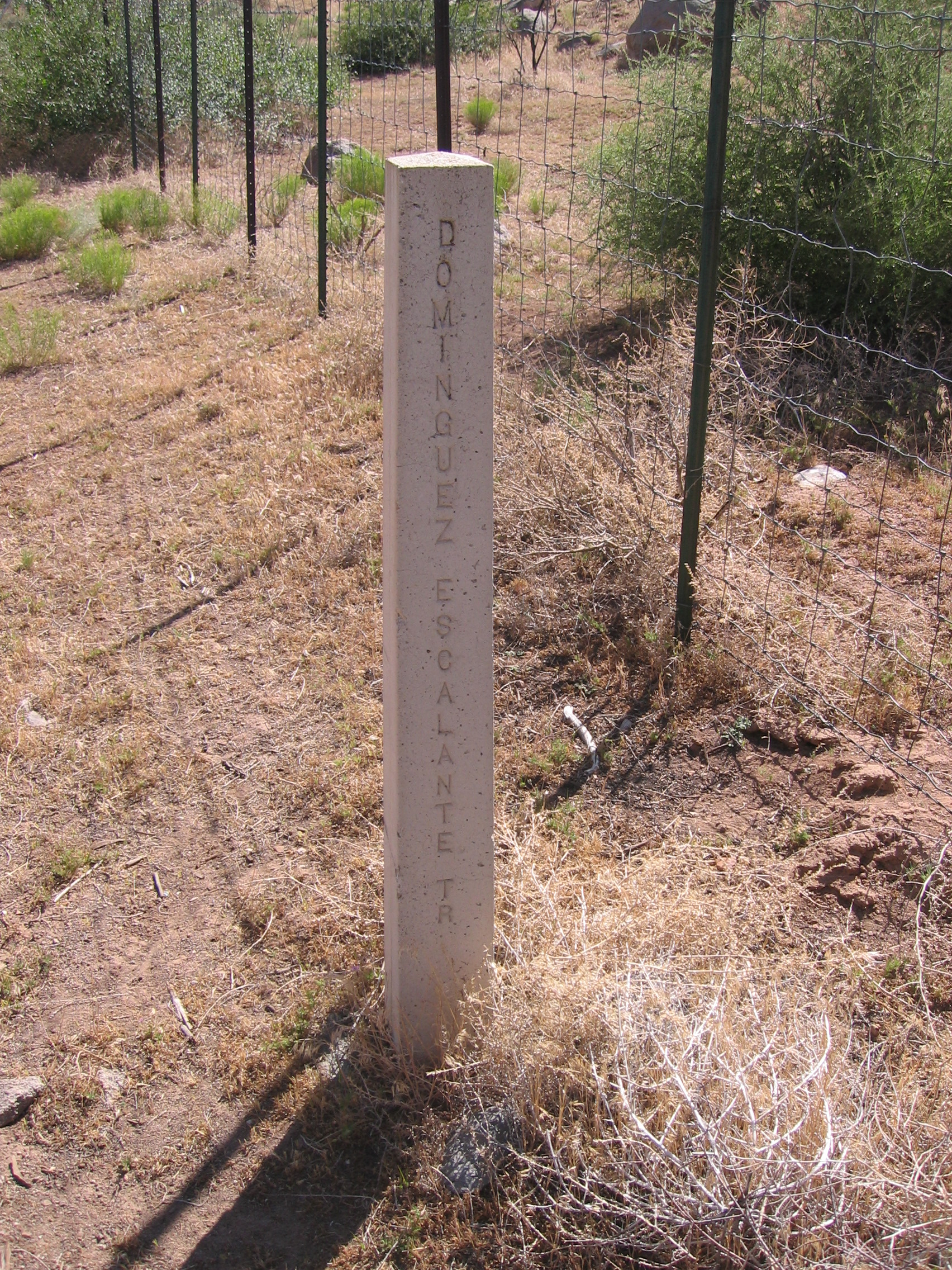 Dominguez-Escalante Trail Marker