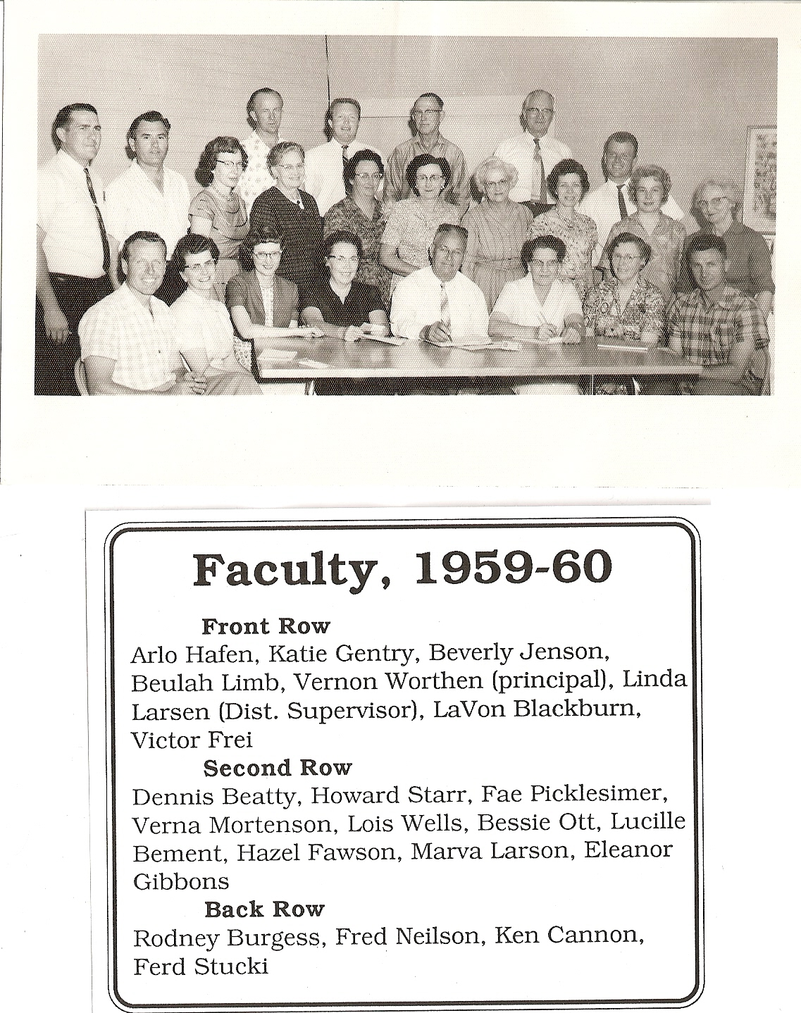 WCHS-00225 West Elementary School 1959-1960 Faculty
