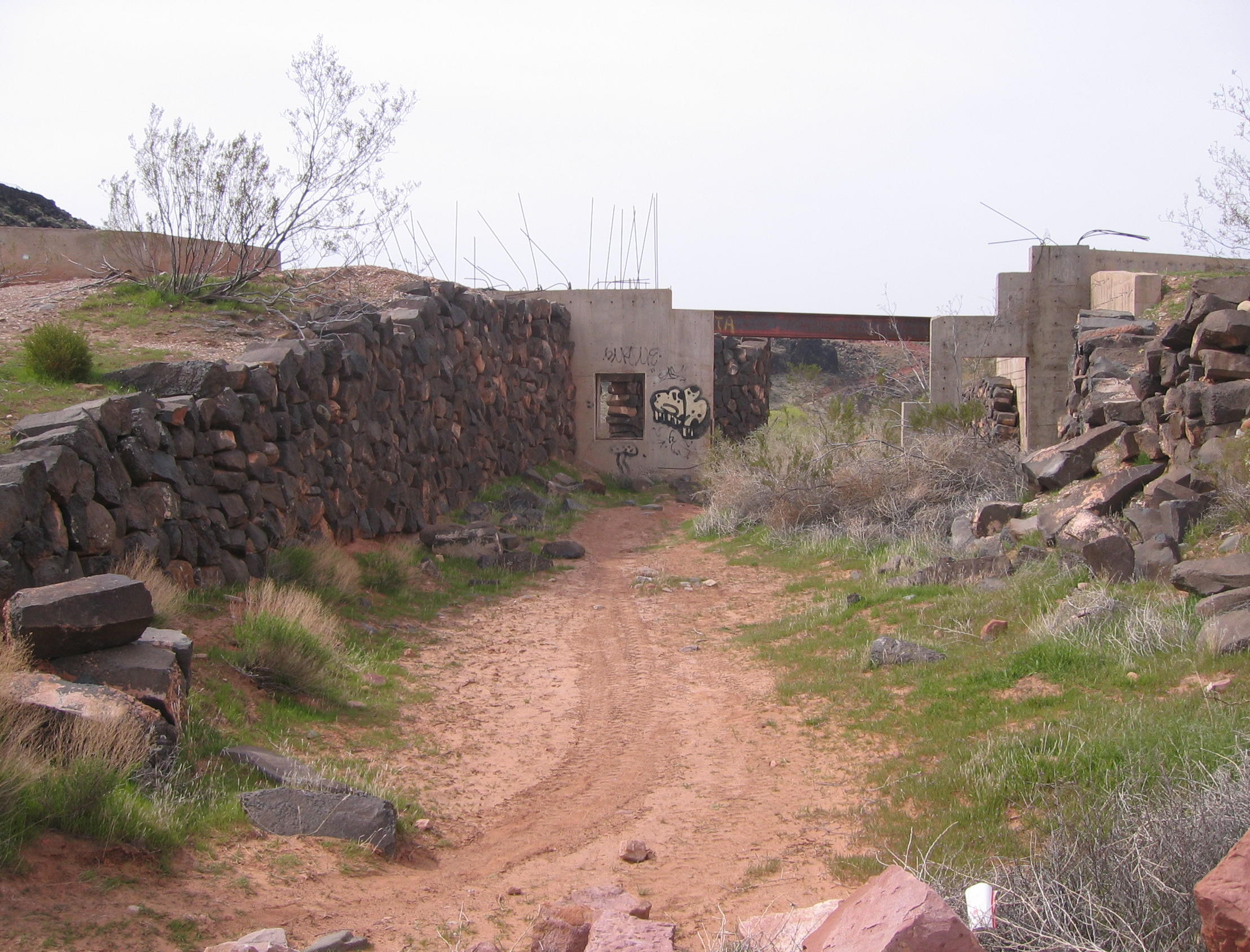 Current remains of the front entrance