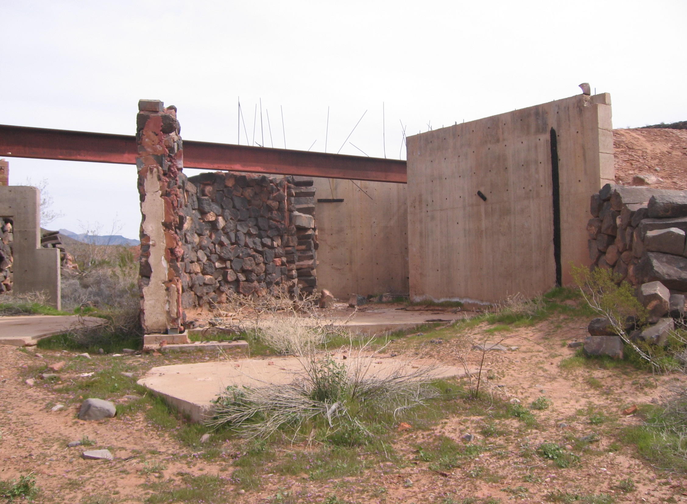 Current remains of the back of the house
