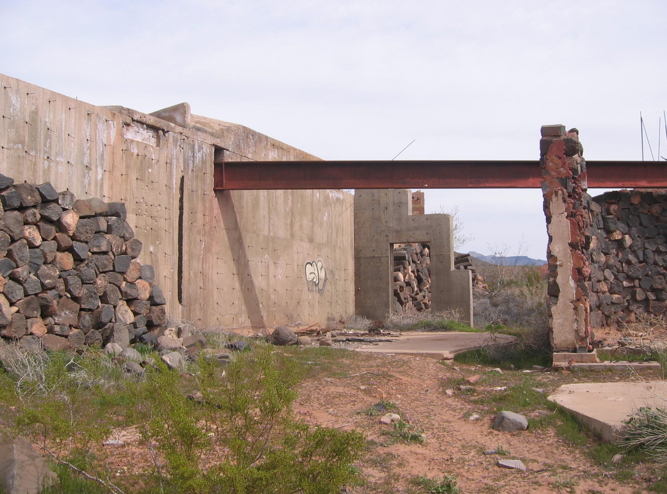 Current remains of the back of the house