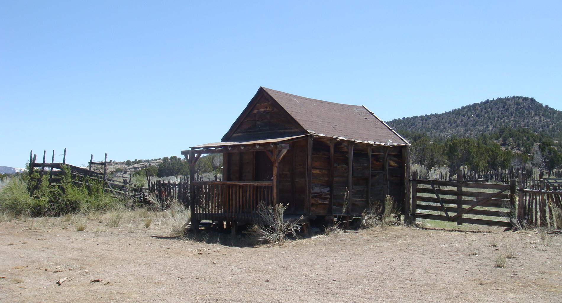 Cabin and Corrals at the Terry Ranch