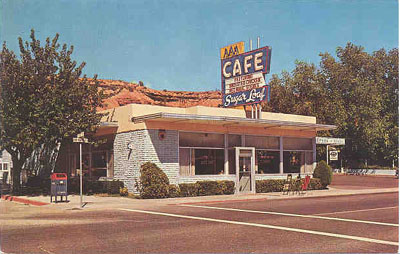 Front of the Sugar Loaf Cafe in St. George
