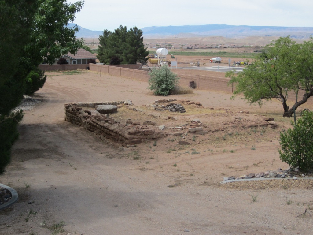 Remaining foundation of the old Bloomington Schoolhouse