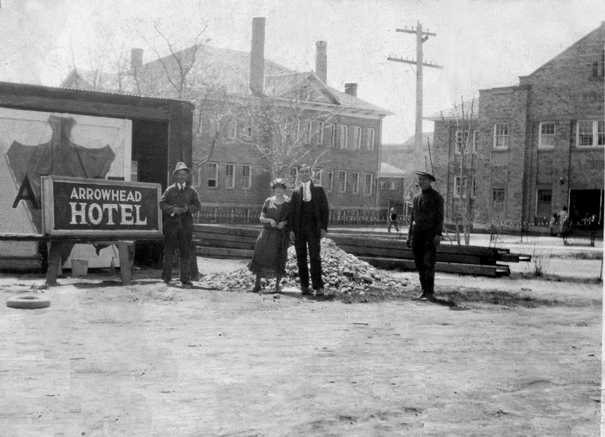 Arrowhead Hotel sign on Main Street