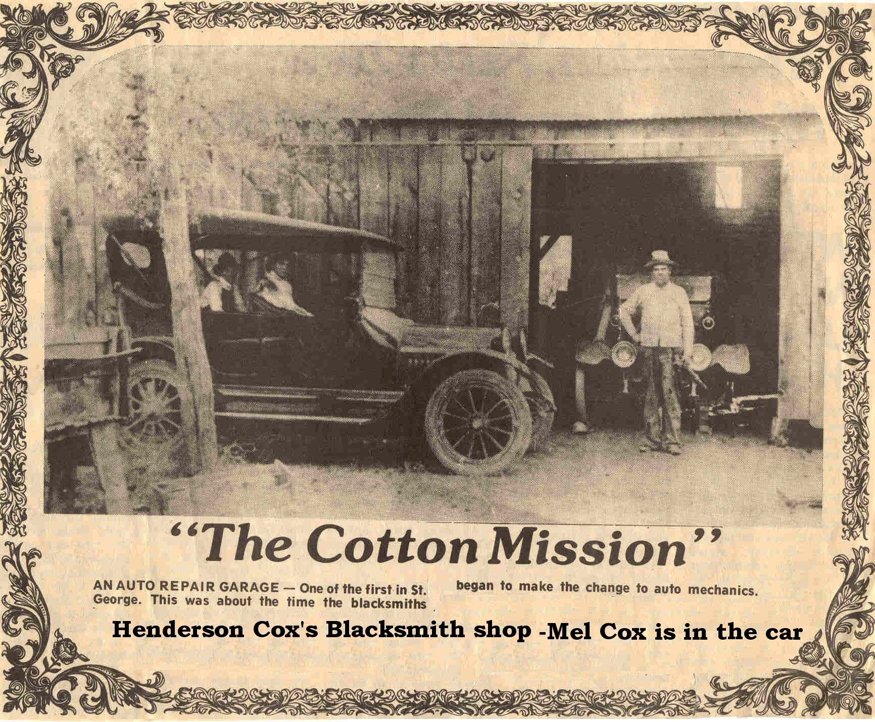 Henderson Cox's blacksmith shop 