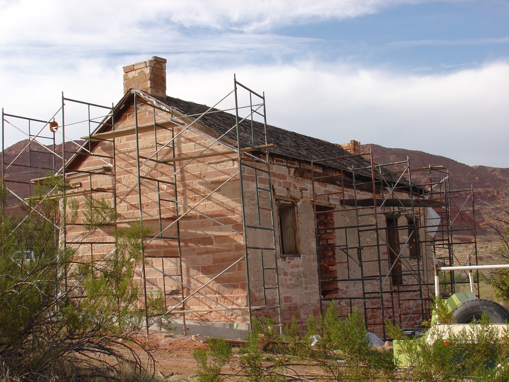 Orson B. Adams home during restoration