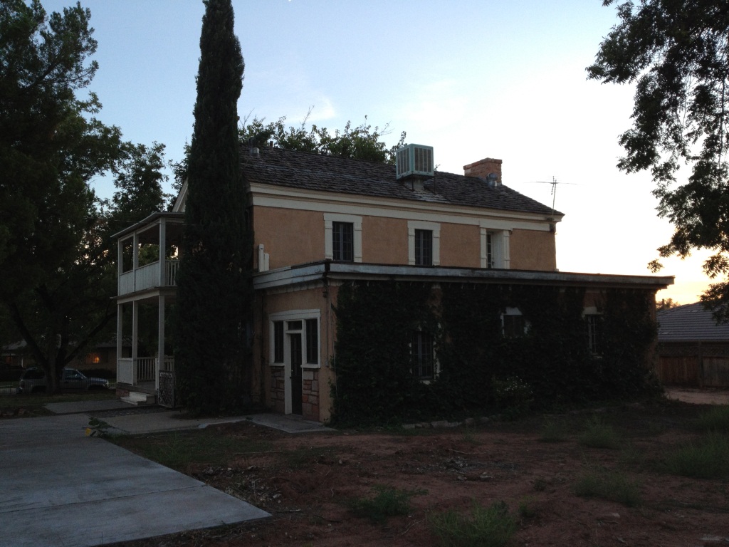 Northeast corner of the Covington home