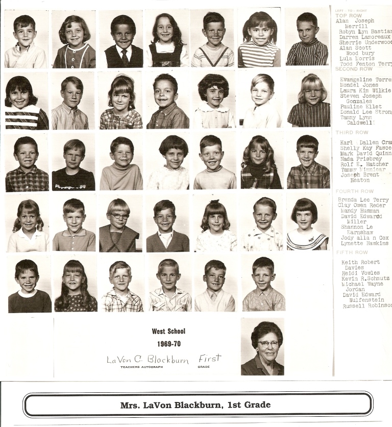 Mrs. LaVon C. Blackburn's 1969-1970 first grade class