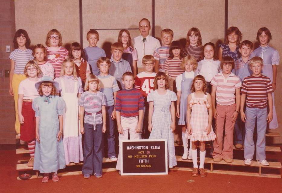 Mr. Wilson's 1977-1978 fifth grade class at the Washington School