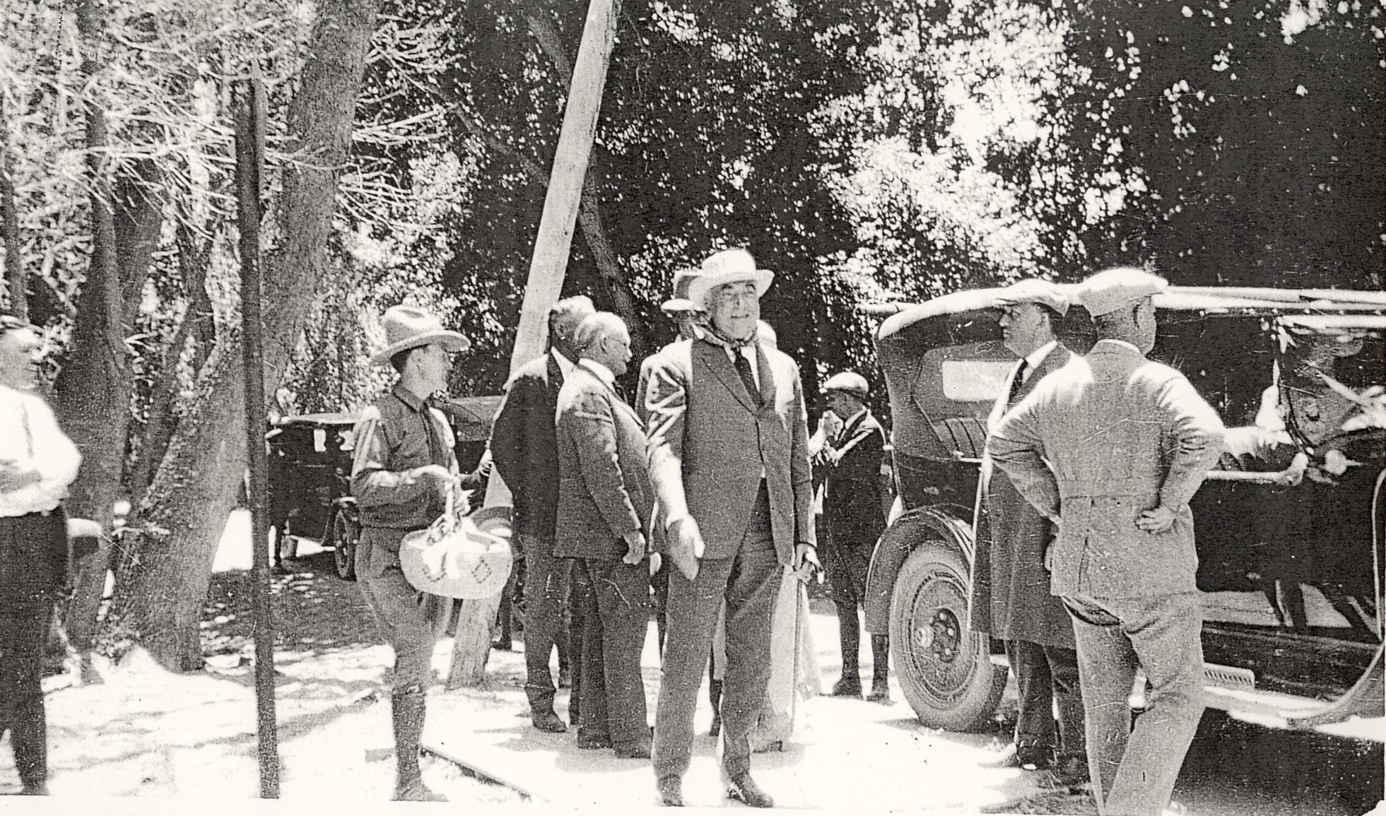 President Harding and his entourage arriving in Zion National Park