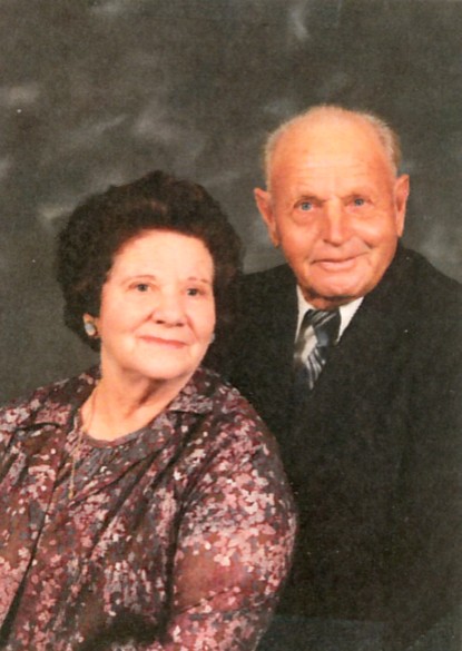 50th wedding anniversary photo of Grant & Elva Hafen
