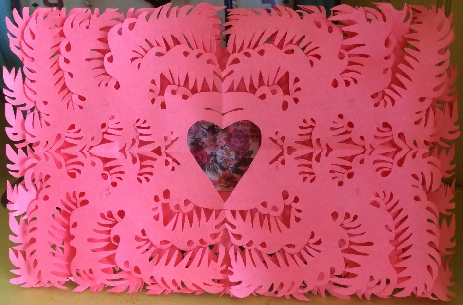 An example of Swiss paper cutting: A Valentine