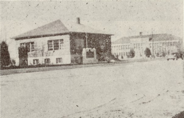 Hurricane Library with the High School in the background