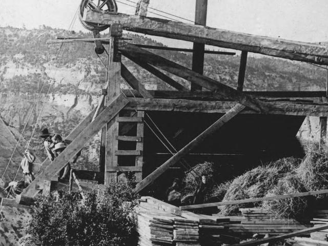 Headframe in operation